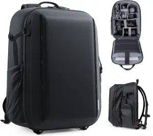 RaLeno Wasserdichter Kamerarucksack,25L+5L(erweiterbares Vorderfach) Fotorucksac