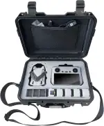 INNVO Drohnen-Tragetasche für die DJI Mini 3/4 Pro– wasserdichtes Hartkunststoffgehäuse zur Aufbewahrung und zum Schutz Ihrer Drohne und Zubehörteile, Hartschalenkoffer mit Schultergurt 36x29x11,5cm