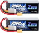 Zeee 4S Lipo 3000mAh 14,8V 50C RC Batterie mit XT60 Stecker für RC Auto Truck Flugzeug Heilikopte...