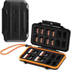 K&F Concept Schutzhülle mit 36 Kartenfächern für 12 SD Karte, 24 Micro SD Speich