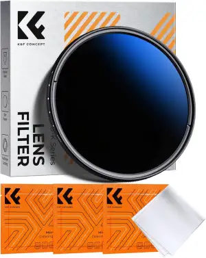 K&F CONCEPT 67mm ND Filter Variabler Graufilter ND2-ND400 (1-9 Blendenstufen) mi