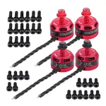 RC Bürstenloser Motor, 4PCS DX2205 2300KV Bürstenloser Motor 2-4S Racing Edition rot für QAV210 X220 QAV250 FPV Racing Drone (2CW 2CCW)