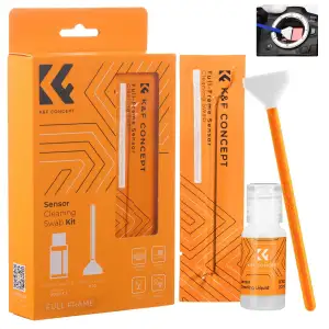 K&F CONCEPT Sensor Reinigungsset mit 10pcs Mikrofaser Swabs 24mm für Vollformat-