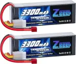 Zeee 4S Lipo 3300mAh 14,8V 100C Softpack RC Akku mit T Stecker für RC-Flugzeug, Hubschrauber, RC-...