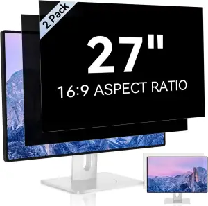 2 Stück 27 Zoll Sichtschutz für Computer Monitor Blickschutzfilter 16:9, Anti-Bl