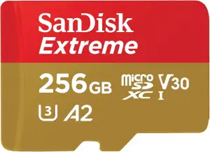 SanDisk Extreme microSDXC UHS-I Speicherkarte 256 GB + Adapter (Für Smartphones,