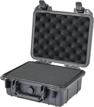 HMF ODK100 Outdoor-Fotokoffer, Transportkoffer mit Rasterschaumstoff | 27 x 24,5