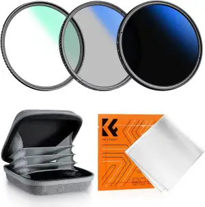 K&F CONCEPT Filtersets 82mm Variabler ND2-400 Filter(1-9 Blendenstufen)+ Polfilt