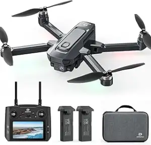 DEERC D35 GPS Drohne mit 4K Kamera, 4,5" FPV Bildschirm, 5GHz HD Übertragung, Bürstenloser Motor,...
