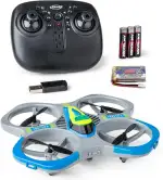 Carson Cyber Drone Polizei 2.4G 100% RTF - 100% flugfertig, Ferngesteuer; RC, inkl. Batterien und Fernsteuerung, Quadcopter für Kinder, Spielzeug,Grau