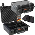 YPC Xplorer Case M – 40cm x 33cm x 16,5cm Outdoor Case, Fotokoffer gepolstert wasserdicht, Kamera Koffer Hardcase, Transportkoffer für Drohne, Stapelbar