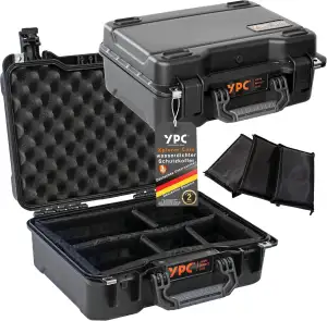 YPC Xplorer Case M – 40cm x 33cm x 16,5cm Outdoor Case, Fotokoffer gepolstert wa