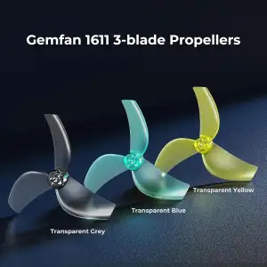 BETAFPV 12pcs Gemfan 1611 40mm 3-Blade Propellers with 1.5mm Shaft Hole, Strengt