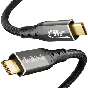 ZIKNYDO USB C auf USB C Kabel 1m, 20Gbps USBC Datenkabel, 8K@30Hz, 4K@60Hz/ 144H