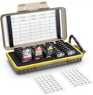 Kiwifotos Wasserdicht Speicherkarten Etui Aufbewahrung für 40 SD SDXC SDHC, Cfex