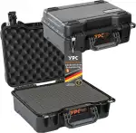 YPC Xplorer Case M – 40cm x 33cm x 16,5cm Outdoor Case, Fotokoffer Schaumstoff wasserdicht, Kamera Koffer Hardcase, Transportkoffer für Drohne, Stapelbar