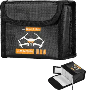 Lipo Akku Safe Tasche für DJI Mini 4 Pro/4K/3 Pro/3 feuerfest explosionsgeschützt Aufbewahrungsbo...