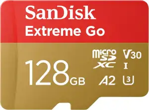 SanDisk Extreme Go microSDXC Karte 128 GB (Für Android Smartphones und Tablets, 
