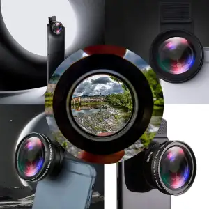 Mikro-Makro-Objektiv-Set 0.45x Weitwinkelobjektiv Handyobjektiv Hochvergrößerung