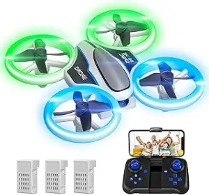 Mini Drohne mit Kamera HD 720P für Kinder, RC Drone mit LED Lichter,Quadrocopter mit 3D Flips, Ko...