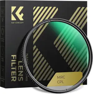 K&F CONCEPT Polfilter 55mm CPL für tiefere Farben, Reduzierung von Blendung und 