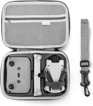 Mini 3/4 Pro Tasche, PU kompakte Aufbewahrungstasche für DJI Mini 3/4 Drohne RC-