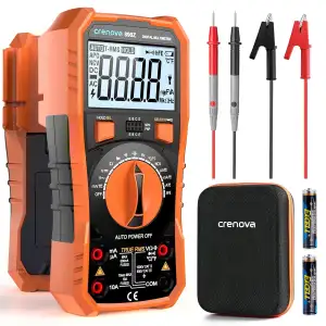 Crenova Digital multimeter, TRMS Voltmeter Ammeter Auto-Range 6000 Zähler Ohmmet