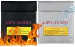 Feuerfest Wasserdicht Safe Bag, 2 Stück Feuerfest Lipo Safe Bag, Akku Tasche Feuerfes für Explosi...