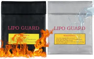 Feuerfest Wasserdicht Safe Bag, 2 Stück Feuerfest Lipo Safe Bag, Akku Tasche Feuerfes für Explosi...