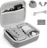 FPVtosky Mini 4K Tasche Kompakter Koffer für DJI Mini 2 SE/4K Drohne Zubehör Tragetasche Mit Steuerknüppel, Propellerhalter und Schutz, Grau